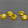 Natural Yellow Songea Sapphire 1.85 Ct. 5 Pcs Oval Shape 4.7 x 3.3 Mm Gemstone From Tanzania