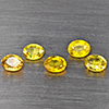 Natural Yellow Songea Sapphire 1.62 Ct. 5 Pcs Oval Shape 4.6 x 3.5 Mm Gemstone From Tanzania