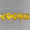 à¹ŒNatural Yellow Sapphrie 0.99 Ct. 5 Pcs Round Shape 3.5 Mm Gemstone from Thailand