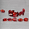 Natural Orangish Red Songea Sapphire 1.64 Ct. 15 Pcs Marquise Shape Gemstones From Tanzania