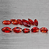 Natural Orangish Red Songea Sapphire 1.06 Ct. 11 Pcs Marquise Shape Gemstones From Tanzania