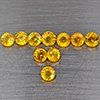 Natural Yellow Songea Sapphire 2.42 Ct. 10 Pcs Round Shape Gemstone from Tanzania