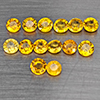 Natural Yellow Songea Sapphire 2.43 Ct. 14 Pcs Round Shape 3.4 Mm Gemstone from Tanzania