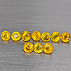 Natural Yellow Songea Sapphire 2.20 Ct. 10 Pcs Round Shape 3.8 Mm Gemstone from Tanzania