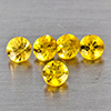 Natural Yellow Songea Sapphire Gemstones 1.02 Ct. 5 Pcs Round Diamond Cut  3.4 Mm