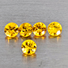 Natural Yellow Songea Sapphire 0.78 Ct. 5 Pcs Round Diamond Cut 3.3 Mm Gemstones From Tanzania