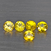 Natural Yellow Songea Sapphire 0.88 Ct. 5 Pcs Round Diamond Cut  3.4 Mm Gemstone from Tanzania