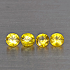 Natural Yellow Songea Sapphire 0.61 Ct. 4 Pcs Round Diamond Cut 3.2 Mm Gemstone from Tanzania