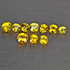 Natural Yellow Songea Sapphire 0.86 Ct. 10 Pcs Round Diamond Cut 2.5 Mm Gemstone from Tanzania