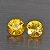 Natural Yellow Songea Sapphire 0.44 Ct. 2 Pcs Round Diamond Cut  3.5 Mm Gemstone from Tanzania