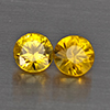 Natural Yellow Songea Sapphire 0.41 Ct. 2 Pcs Round Diamond Cut  3.7 Mm Gemstone from Tanzania