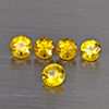 Natural Yellow Songea Sapphire 1.23 Ct. 5 Pcs Round Diamond Cut  4 Mm Gemstone from Tanzania