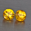 Natural Yellow Songea Sapphire 0.37 Ct. 2 Pcs Round Diamond Cut  3.4 Mm Gemstone from Tanzania