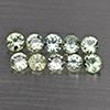 Natural Green Songea Sapphire 0.97 Ct. 10 Pcs Round Diamond Cut 2.8 Mm Gemstone from Tanzania