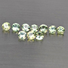 Natural Green Songea Sapphire 0.68 Ct. 10 Pcs Round Diamond Cut 2.6 Mm Gemstone from Tanzania