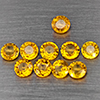Natural Yellow Songea Sapphire 2.16 Ct. 10 Pcs Round Shape 3.8 Mm Gemstone From Tanzania