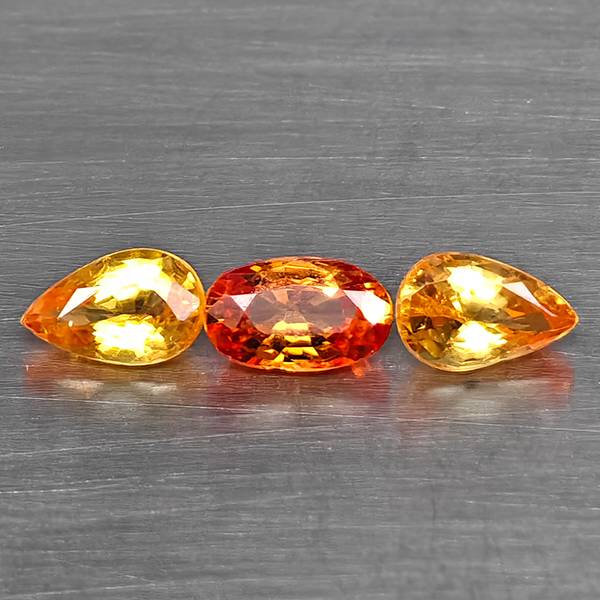 Natural Fancy Color Sapphire Gemstones 0.98 Ct. 3 Pcs. Mixed Shape And Mixed Size Natural Fancy Color Sapphire Gemstones 0.98 Ct. 3 Pcs. Mixed Shape And Mixed Size