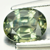 Green Sapphire 1.84 Ct. VVS Oval Shape 8.3 x 6.5 x 3.9 Mm. Natural Gem Thailand