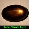 2.98 Ct. Oval Cab Natural Black Star Sapphire 6 Rays