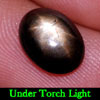 2.74 Ct. Oval Cab Natural Black Star Sapphire 6 Rays