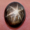 3.19 Ct. Oval Cab Natural Black Star Sapphire 6 Rays