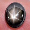 4.68 Ct. Oval Cabochon Natural Gem Black Star Sapphire 6 Rays