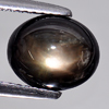 3.51 Ct. Oval Cab Natural Black Star Sapphire 6 Rays
