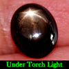 3.38 Ct. Oval Cab Natural Black Star Sapphire 6 Rays