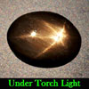 2.57 Ct. Oval Cab Natural Black Star Sapphire 6 Rays