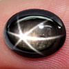 2.71 Ct. Oval Cab Natural Black Star Sapphire 6 Rays