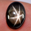 6.83 Ct. Oval Cabochon Natural Gem Black Star Sapphire 6 Rays