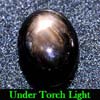 2.74 Ct. Oval Cab Natural Black Star Sapphire 6 Rays