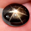 5.65 Ct. Oval Cabochon Natural Gem Black Star Sapphire 6 Rays