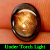 Black Star Sapphire 6 Rays 4.90 Ct. Oval Cabochon 11.4 x 9 Mm Natural Gemstone