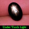 4.20 Ct. Oval Cab Natural Black Star Sapphire 6 Rays