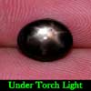 2.57 Ct. Oval Cab Natural Black Star Sapphire 6 Rays