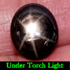 3.80 Ct. Oval Cab Natural Black Star Sapphire 6 Rays
