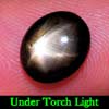 2.77 Ct. Oval Cab Natural Black Star Sapphire 6 Rays