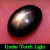 2.89 Ct. Oval Cab Natural Black Star Sapphire 6 Rays