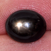 Black Star Sapphire 6 Rays 4.61 Ct. Oval Cabochon 9.8 x 8 Mm. Natural Gemstone