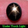 2.74 Ct. Oval Cab Natural Black Star Sapphire 6 Rays