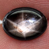 1.60 Ct. Oval Cab Natural Black Star Sapphire 6 Rays