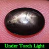 2.85 Ct. Oval Cab Natural Black Star Sapphire 6 Rays