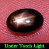 1.42 Ct. Oval Cab Natural Black Star Sapphire 6 Rays