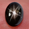 1.89 Ct. Oval Cab Natural Black Star Sapphire 6 Rays