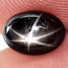Oval Cab 1.36 Ct. Natural Black Star Sapphire 6 Rays
