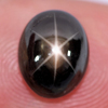 Black Star Sapphire 6 Rays 4.08 Ct Oval Cabochon 9.4 x 7.6 Mm Natural Gemstone