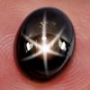 Black Star Sapphire 6 Rays 4.66 Ct. Oval Cabochon 9.5 x 7.5 Mm Natural Gemstone