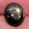 Black Star Sapphire 6 Rays 4.53 Ct. Oval Cabochon 10.8 x 9 Mm. Natural Gemstone