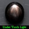 2.48 Ct Oval Cab Natural Gem Black Star Sapphire 6 Rays